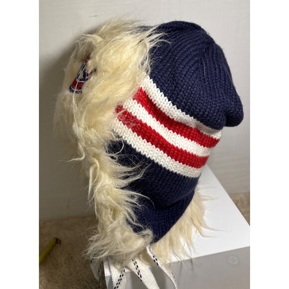 Reebok Montreal Canadiens Hat Toque Fur Trooper Hat Logo Face Off Skate Laces - Picture 4 of 14